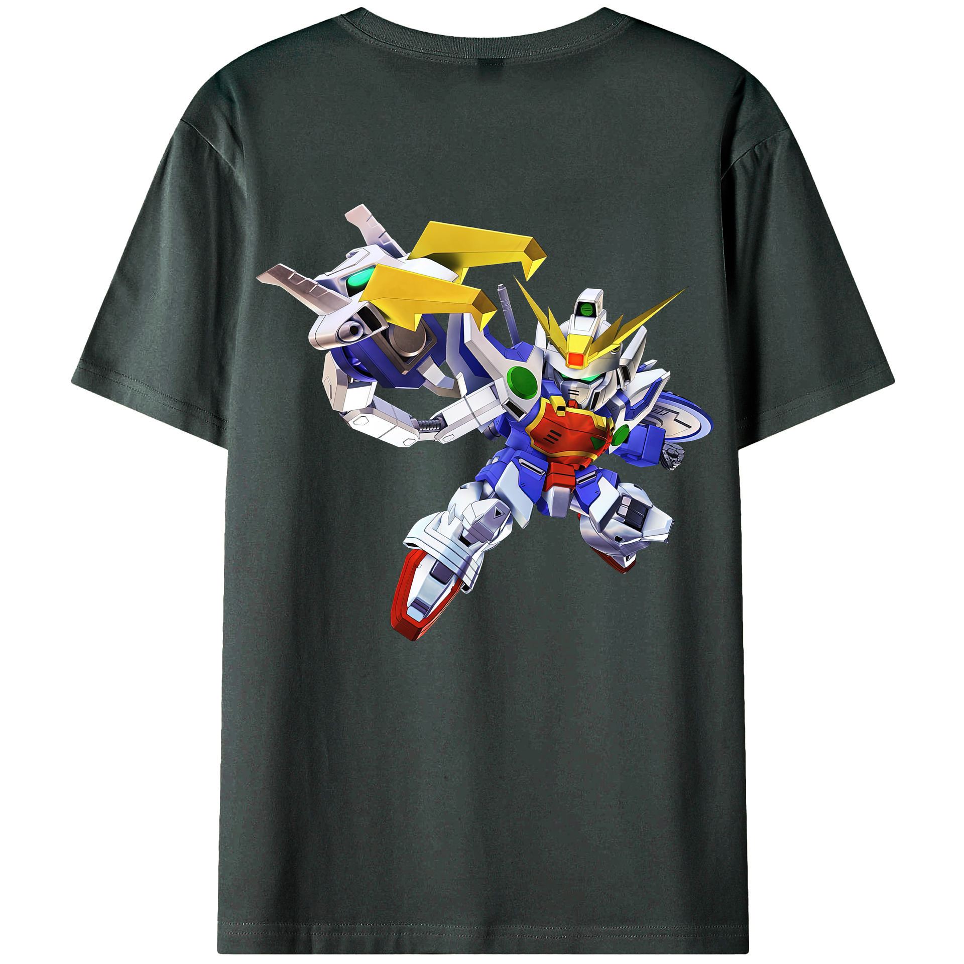 （画像用） 機動戦士ガンダム Mobile Suit Gundam 綿100％ メンズ半袖Tシャツ（バックプリント） 通気性